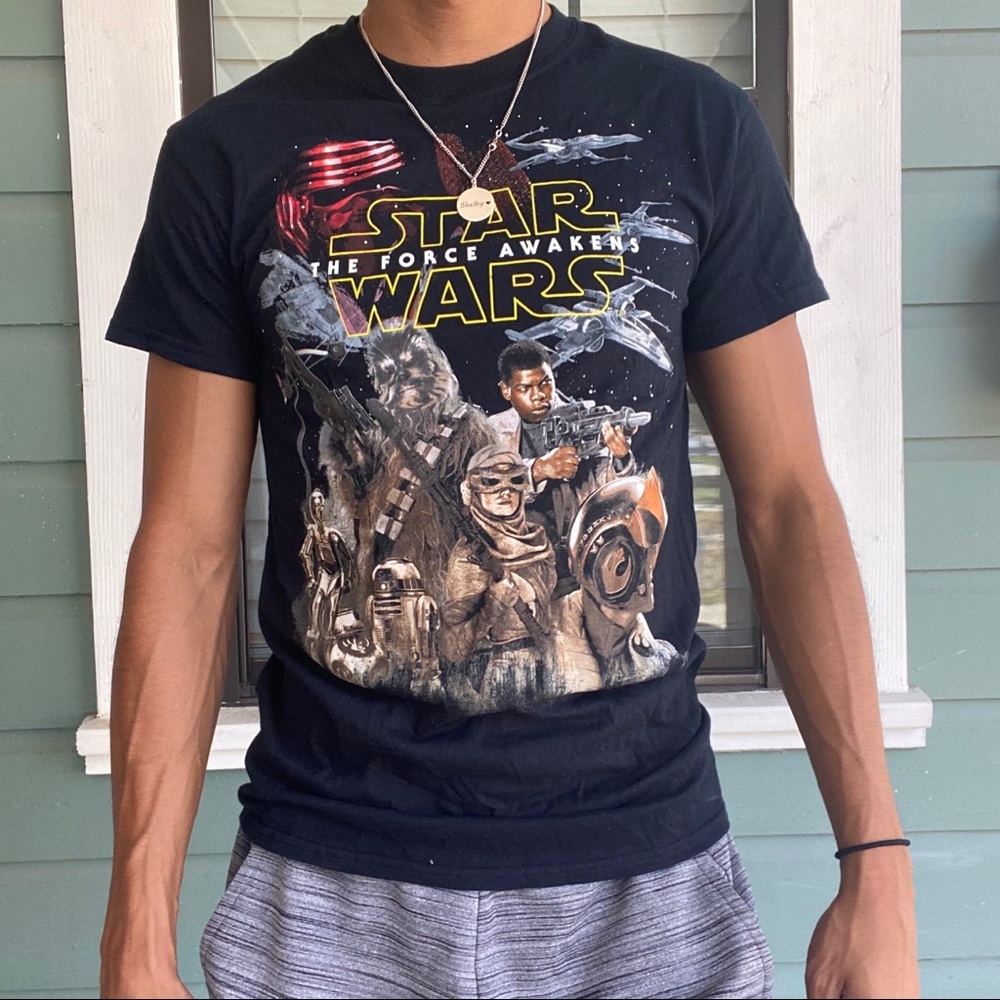 Black Star Wars the force awakens shirt